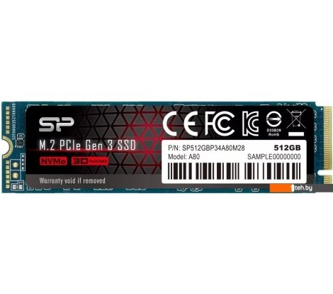  - SSD Silicon-Power P34A80 512GB SP512GBP34A80M28 - P34A80 512GB SP512GBP34A80M28