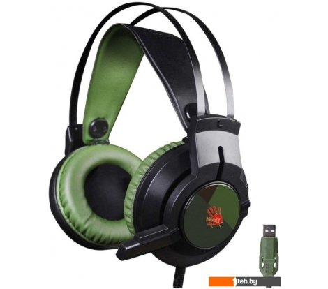  - Наушники и гарнитуры A4Tech Bloody J450 (черный/зеленый) - Bloody J450 (черный/зеленый)
