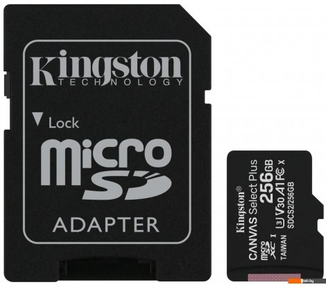  - Карты памяти Kingston Canvas Select Plus microSDXC 256GB (с адаптером) - Canvas Select Plus microSDXC 256GB (с адаптером)