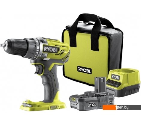  - Электродрели и дрели-шуруповерты RYOBI R18DD3-120S 5133003347 (с 1-м АКБ 2.0 Ah, сумка) - R18DD3-120S 5133003347 (с 1-м АКБ 2.0 Ah, сумка)