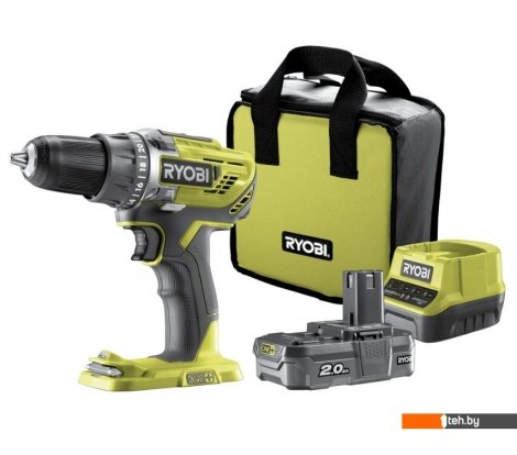  - Электродрели и дрели-шуруповерты RYOBI R18DD3-120S 5133003347 (с 1-м АКБ 2.0 Ah, сумка) - R18DD3-120S 5133003347 (с 1-м АКБ 2.0 Ah, сумка)