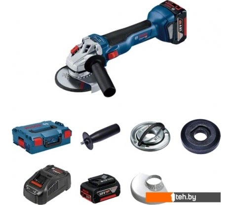 - Угловые шлифмашины (болгарки) Bosch GWS 18V-10 Professional 06019J4004 (с 2-мя АКБ, кейс) - GWS 18V-10 Professional 06019J4004 (с 2-мя АКБ, кейс)
