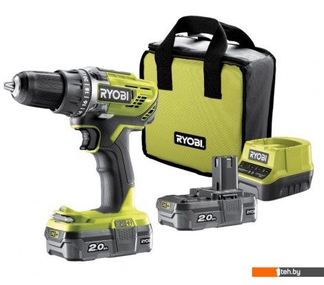  - Электродрели и дрели-шуруповерты RYOBI R18DD3-220S 5133003348 (с 2-мя АКБ 2 Ah, сумка) - R18DD3-220S 5133003348 (с 2-мя АКБ 2 Ah, сумка)