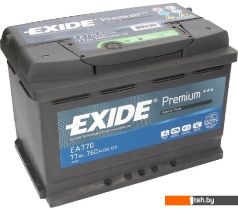  - Автомобильные аккумуляторы Exide Premium EA770 (77 А/ч) - Premium EA770 (77 А/ч)