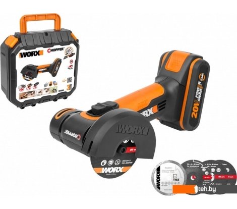  - Угловые шлифмашины (болгарки) Worx WX801 (с 1-им АКБ, кейс) - WX801 (с 1-им АКБ, кейс)