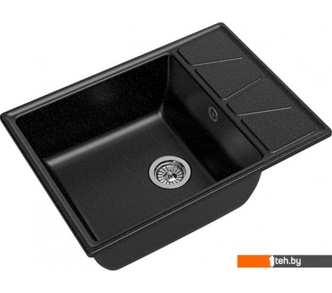 - Кухонные мойки GranFest GF-V-680L (черный) - GF-V-680L (черный)