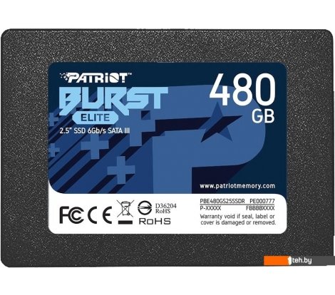  - SSD Patriot Burst Elite 480GB PBE480GS25SSDR - Burst Elite 480GB PBE480GS25SSDR