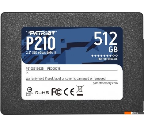 - SSD Patriot P210 512GB P210S512G25 - P210 512GB P210S512G25
