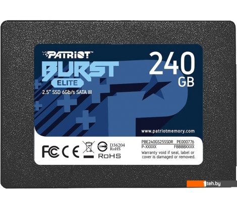  - SSD Patriot Burst Elite 240GB PBE240GS25SSDR - Burst Elite 240GB PBE240GS25SSDR