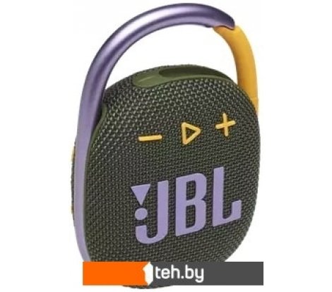 - Беспроводные и портативные колонки JBL Clip 4 (зеленый) - Clip 4 (зеленый)