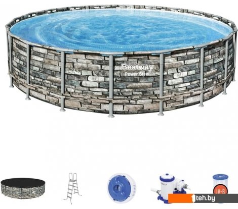  - Бассейны Bestway Power Steel Камень 56883 (610x132) - Power Steel Камень 56883 (610x132)