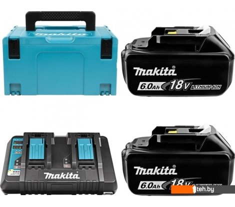  - Аккумуляторы и зарядные устройства для инструмента Makita BL1860B + DC18RD 198080-9 (40В/6 Ah + 7.2-18В) - BL1860B + DC18RD 198080-9 (40В/6 Ah + 7.2-18В)