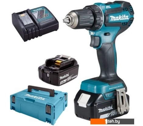  - Шуруповерты, гайковерты, электроотвертки Makita DDF485RFJ (с 2-мя АКБ, кейс) - DDF485RFJ (с 2-мя АКБ, кейс)