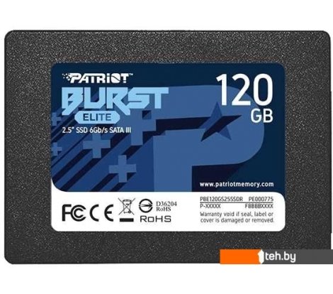  - SSD Patriot Burst Elite 120GB PBE120GS25SSDR - Burst Elite 120GB PBE120GS25SSDR