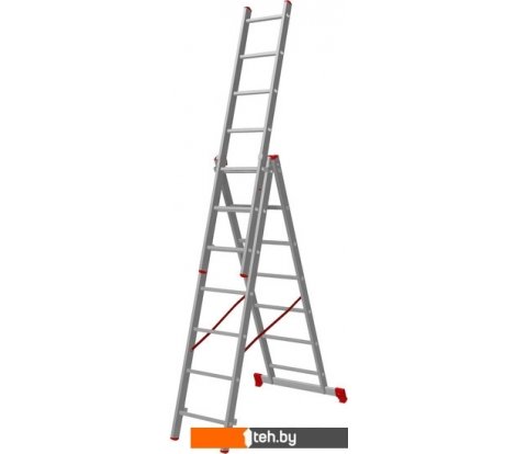  - Лестницы и стремянки Новая высота NV 123 алюминиевая трёхсекционная 3x7 ступеней - NV 123 алюминиевая трёхсекционная 3x7 ступеней
