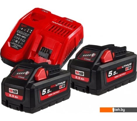  - Аккумуляторы и зарядные устройства для инструмента Milwaukee M18 HNRG-552 (18В/5.5 Ah + 12-18В) - M18 HNRG-552 (18В/5.5 Ah + 12-18В)