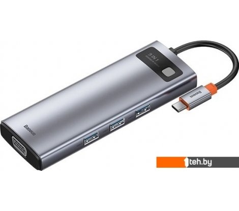  - USB-хабы и док-станции Baseus Metal Gleam Series 9-in-1 Multifunctional Type-C CAHUB-CU0G - Metal Gleam Series 9-in-1 Multifunctional Type-C CAHUB-CU0G