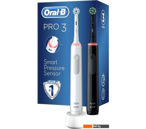  - Электрические зубные щетки и ирригаторы Oral-B Pro 3 3900 Duo Cross Action + Sensi White D505.523.3H - Pro 3 3900 Duo Cross Action + Sensi White D505.523.3H