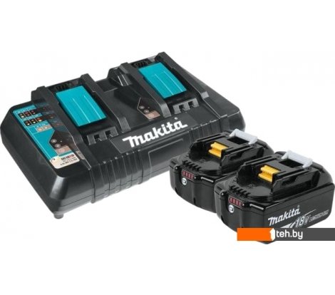 - Аккумуляторы и зарядные устройства для инструмента Makita BL1850B + DC18RD 191L75-3 (18В/5 Ah + 7.2-18В) - BL1850B + DC18RD 191L75-3 (18В/5 Ah + 7.2-18В)