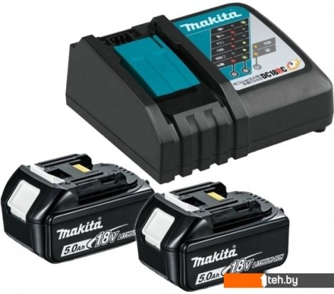  - Аккумуляторы и зарядные устройства для инструмента Makita BL1850B + DC18RC 191L74-5 (18В/5 Ah + 7.2-18В) - BL1850B + DC18RC 191L74-5 (18В/5 Ah + 7.2-18В)