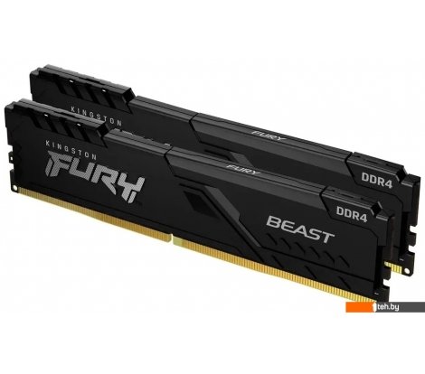  - Оперативная память Kingston FURY Beast 2x16GB DDR4 PC4-25600 KF432C16BB1K2/32 - FURY Beast 2x16GB DDR4 PC4-25600 KF432C16BB1K2/32