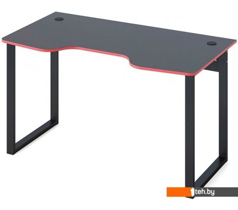  - Письменные и компьютерные столы Сокол КСТ-19 (черный с красной кромкой) - КСТ-19 (черный с красной кромкой)