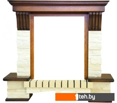  - Электрокамины и биокамины Smolcom Stone Montebello STD-ASP (дуб антик) - Stone Montebello STD-ASP (дуб антик)