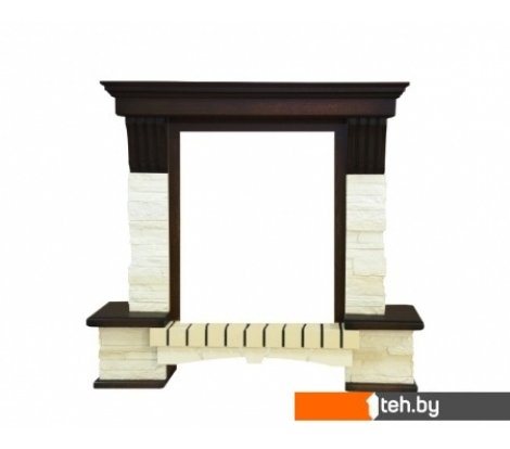 - Электрокамины и биокамины Smolcom Stone Montebello STD-ASP (темный орех) - Stone Montebello STD-ASP (темный орех)