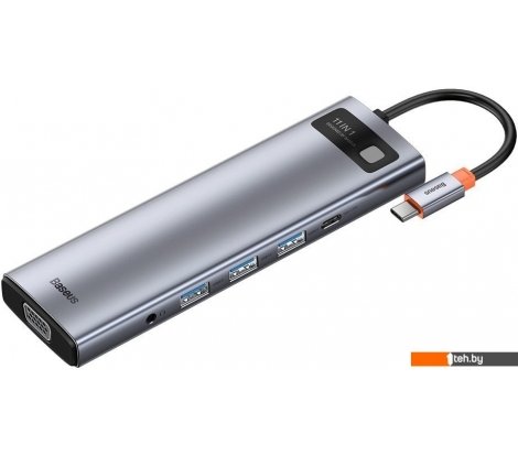  - USB-хабы и док-станции Baseus Metal Gleam Series 11-in-1 Multifunctional HUB Type-C Hub Docking Station CAHUB-CT0G - Metal Gleam Series 11-in-1 Multifunctional HUB Type-C Hub Docking Station CAHUB-CT0G