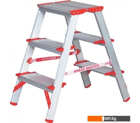  - Лестницы и стремянки Новая высота NV 512 двухсторонняя индустриальная 2x3 ступеней - NV 512 двухсторонняя индустриальная 2x3 ступеней