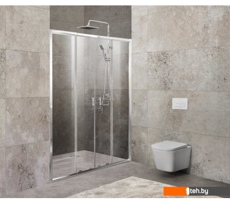  - Душевые кабины BelBagno Unique-BF-2-170/200-P-Cr (матовое стекло) - Unique-BF-2-170/200-P-Cr (матовое стекло)