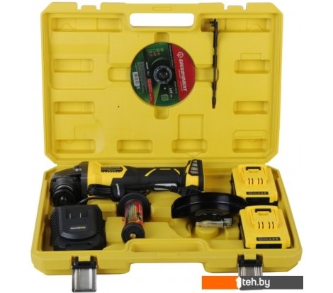  - Угловые шлифмашины (болгарки) Hanskonner HAG18125BL (с 2-мя АКБ, кейс) - HAG18125BL (с 2-мя АКБ, кейс)