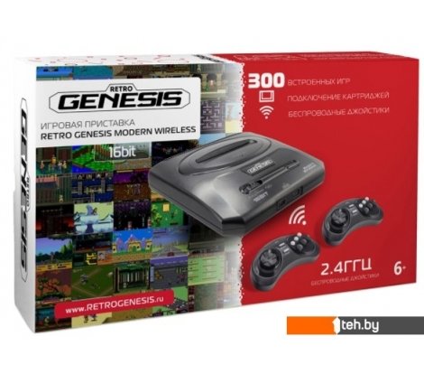  - Игровые приставки Retro Genesis Modern Wireless (2 геймпада, 300 игр) - Modern Wireless (2 геймпада, 300 игр)