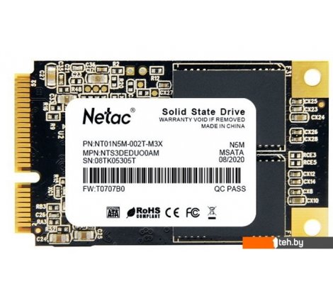 - SSD Netac Внутренний SSD mSATA 2TB Netac N5M - Внутренний SSD mSATA 2TB Netac N5M