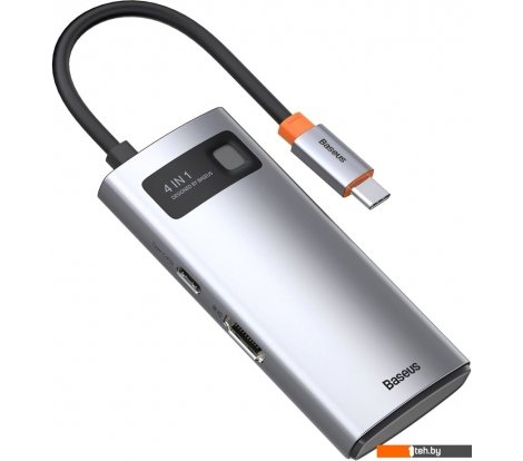  - USB-хабы и док-станции Baseus Metal Gleam Series 4 in 1 Multifunctional Type-C CAHUB-CY0G - Metal Gleam Series 4 in 1 Multifunctional Type-C CAHUB-CY0G