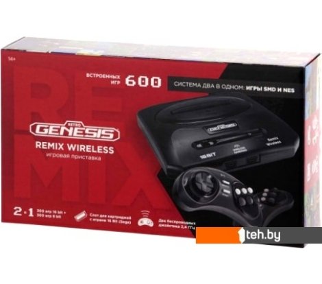  - Игровые приставки Retro Genesis Remix Wireless 8+16 Bit (2 геймпада, 600 игр) - Remix Wireless 8+16 Bit (2 геймпада, 600 игр)