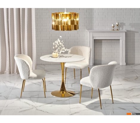  - Кухонные столы и обеденные группы Halmar Casemiro (белый мрамор/золотой) - Casemiro (белый мрамор/золотой)