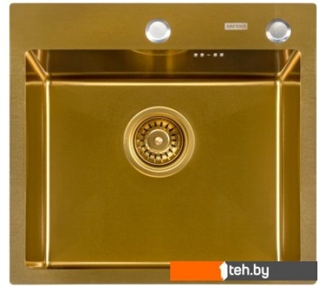 - Кухонные мойки ARFEKA Eco AR 500*500 Golden PVD Nano - Eco AR 500*500 Golden PVD Nano