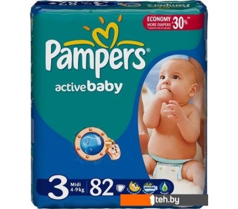  - Детские подгузники Pampers Active Baby 3 Midi Jumbo Pack (82 шт) - Active Baby 3 Midi Jumbo Pack (82 шт)