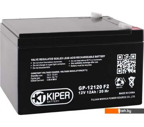  - Аккумуляторы для ИБП Kiper GP-12120 F2 (12В/12 А·ч) - GP-12120 F2 (12В/12 А·ч)