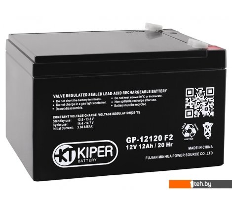  - Аккумуляторы для ИБП Kiper GP-12120 F2 (12В/12 А·ч) - GP-12120 F2 (12В/12 А·ч)