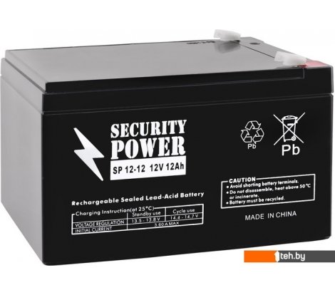  - Аккумуляторы для ИБП Security Power SP 12-12 F1 (12В/12 А·ч) - SP 12-12 F1 (12В/12 А·ч)