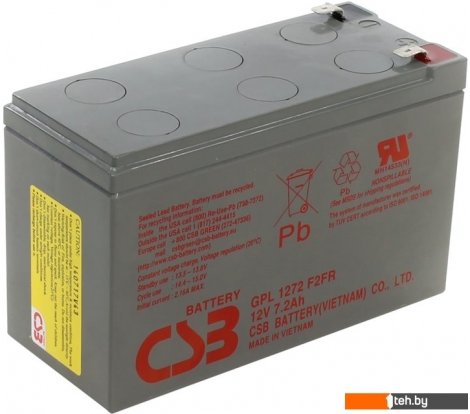  - Аккумуляторы для ИБП CSB Battery GPL1272 F2FR (12В/7.2 А·ч) - GPL1272 F2FR (12В/7.2 А·ч)
