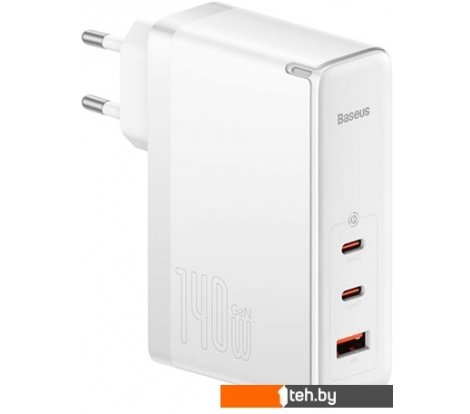  - Зарядные устройства Baseus GaN5 Pro Fast Charger 2C+U 140W EU (белый) - GaN5 Pro Fast Charger 2C+U 140W EU (белый)