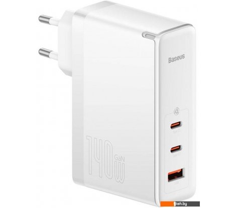  - Зарядные устройства Baseus GaN5 Pro Fast Charger 2C+U 140W EU (белый) - GaN5 Pro Fast Charger 2C+U 140W EU (белый)