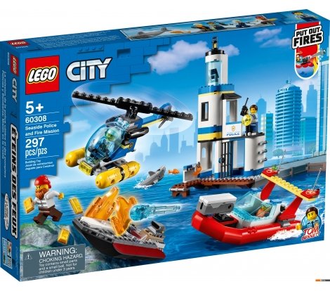  - Конструкторы LEGO City 60308 Операция береговой полиции и пожарных - City 60308 Операция береговой полиции и пожарных