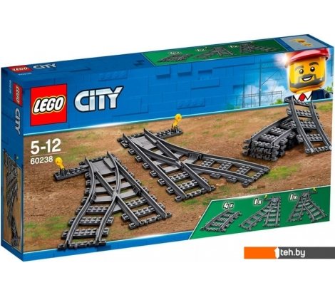  - Конструкторы LEGO City 60238 Железнодорожные стрелки - City 60238 Железнодорожные стрелки