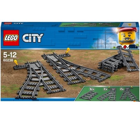  - Конструкторы LEGO City 60238 Железнодорожные стрелки - City 60238 Железнодорожные стрелки