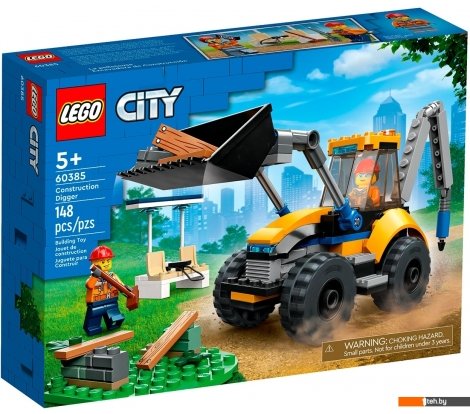  - Конструкторы LEGO City 60385 Строительный экскаватор - City 60385 Строительный экскаватор