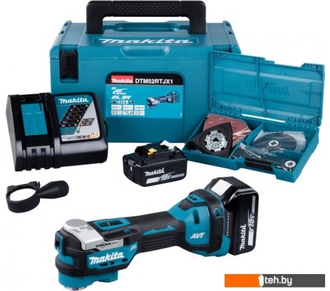  - Шлифмашины Makita DTM52RTJX1 (с 2-мя АКБ, кейс, набор оснастки) - DTM52RTJX1 (с 2-мя АКБ, кейс, набор оснастки)